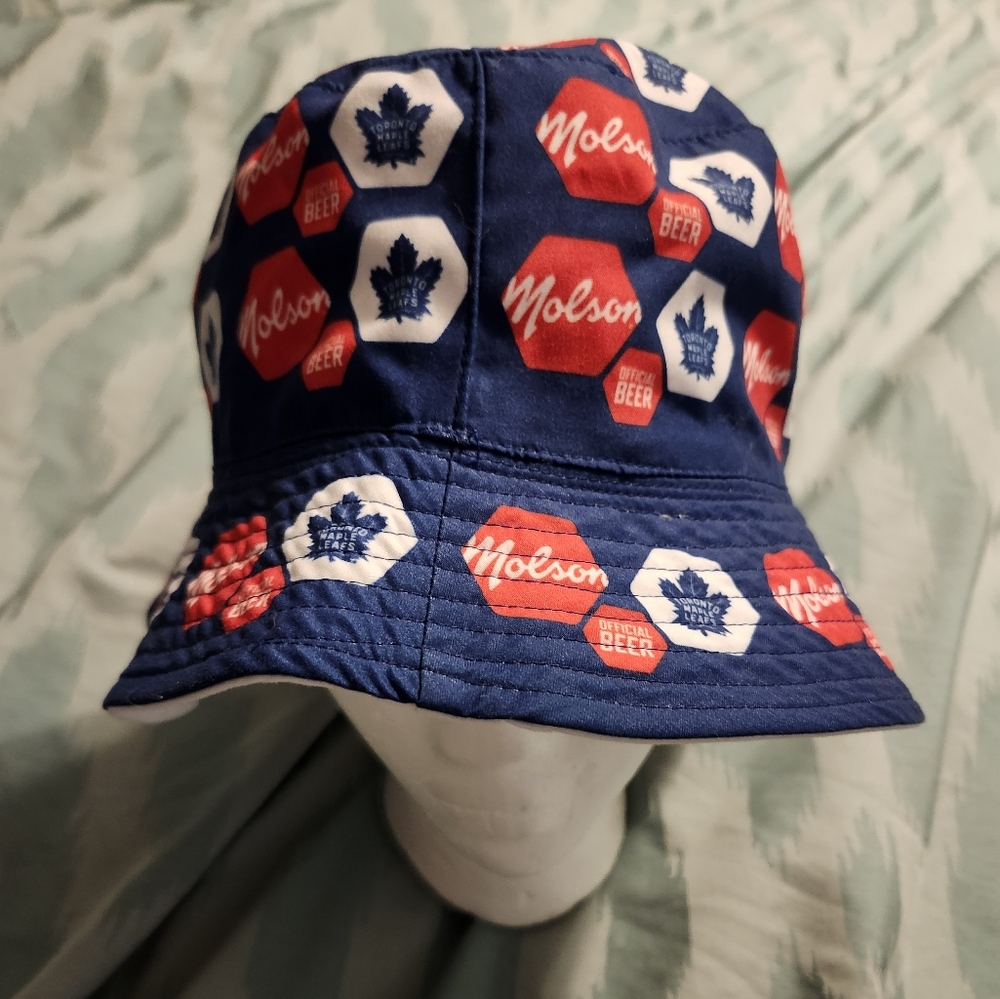 Molson Canadian Toronto Maple Leafs Bucket Hat Black One Size Cap‎